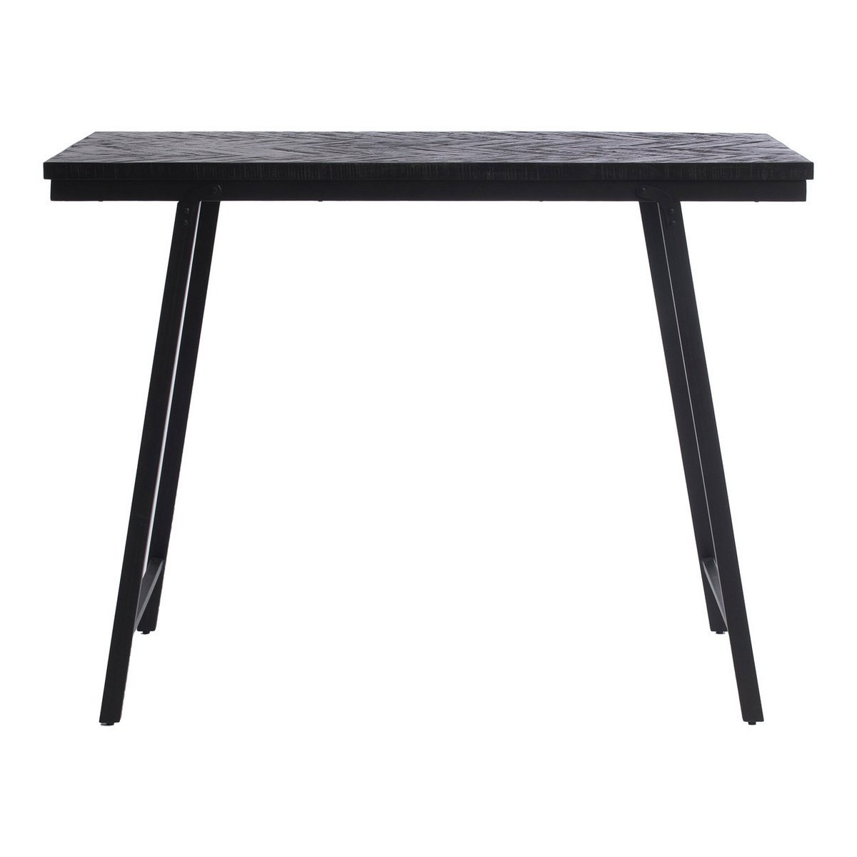 De Herringbone Hoge Tafel - Zwart - 140 cm