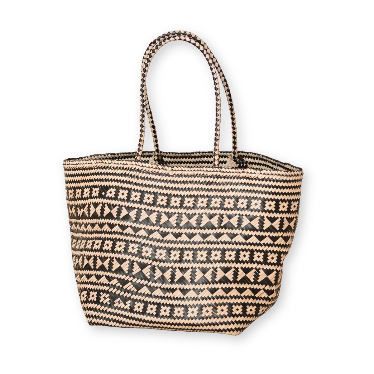 Boho Tote Bag – Zeegras Zomertas KIDUL (zwart)