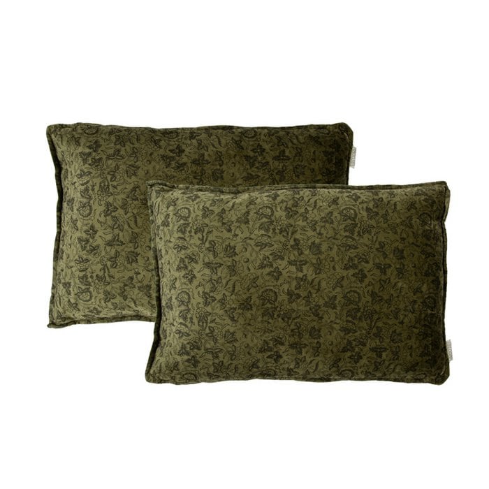 Fluwelen kussen Sonia mos 60x40
