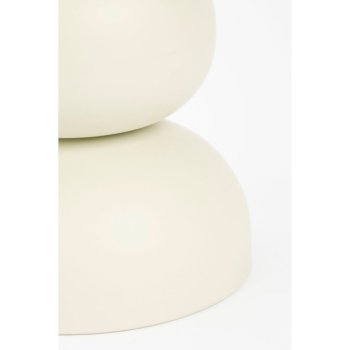 Luna Bijzettafel - H46 x Ø32 cm - IJzer - Off-white