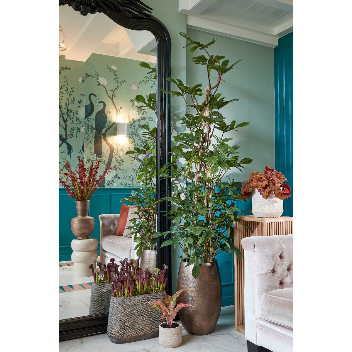 Vendi Bijzettafel - H44 x Ø32 cm - Keramiek - Crème