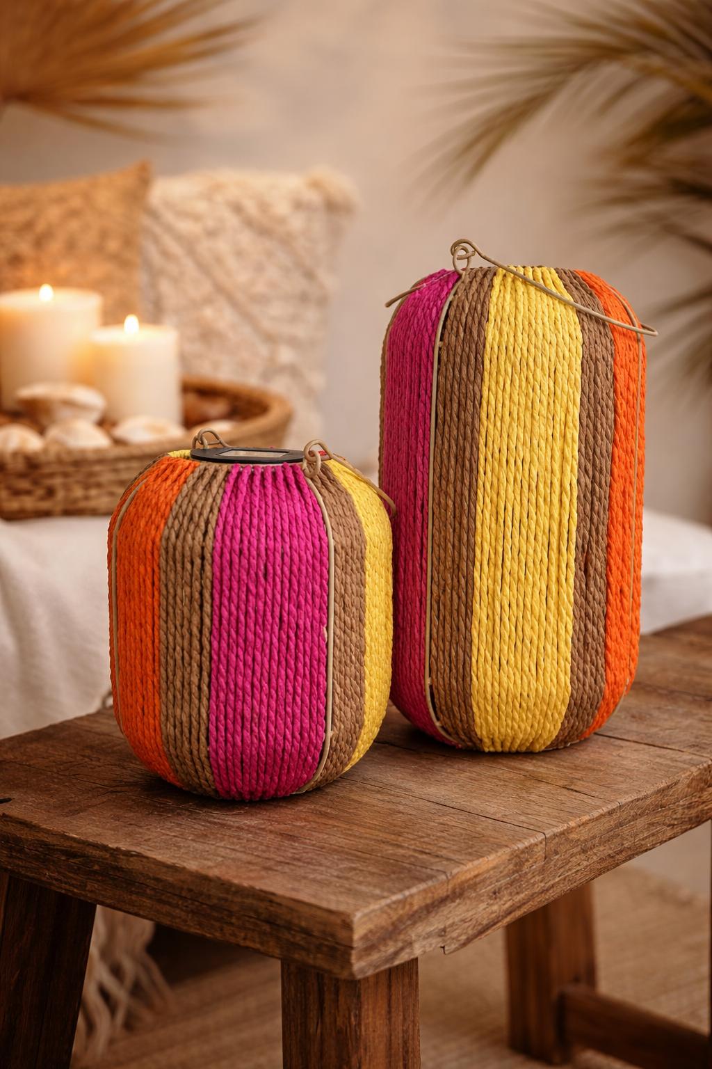 Gekleurde Solar Lantaarns – Boho sfeer voor binnen & buiten