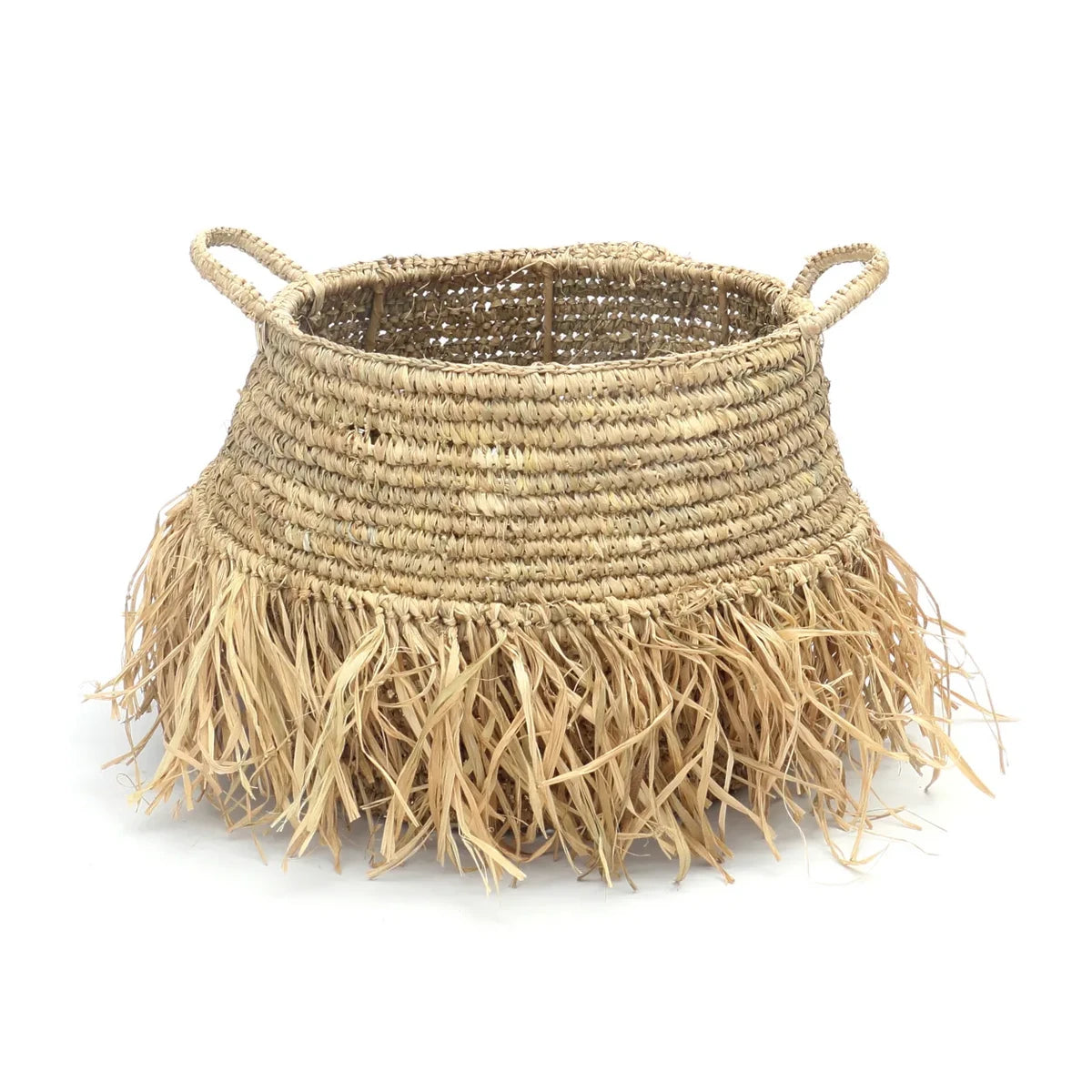 De raffia luxe manden - natuurlijk - M