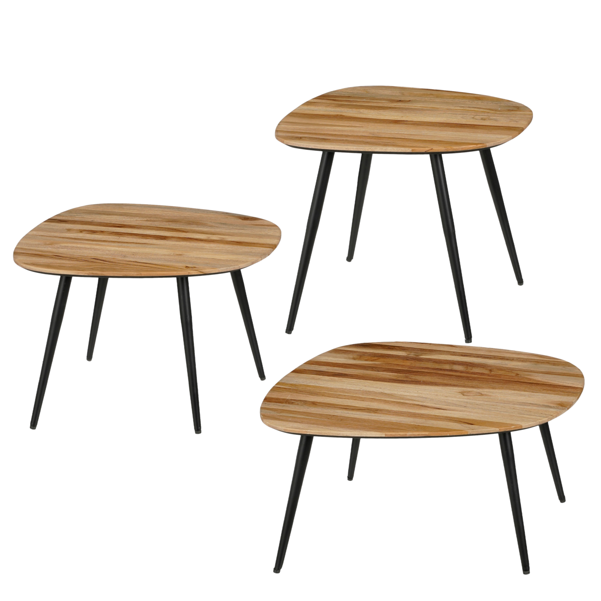 Jailey Bijzettafel - Set van 3 - Bruin