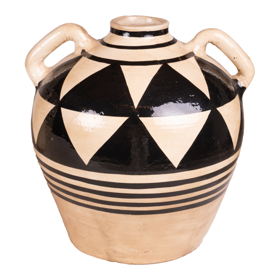 Vaas Fiesole met oor terracotta