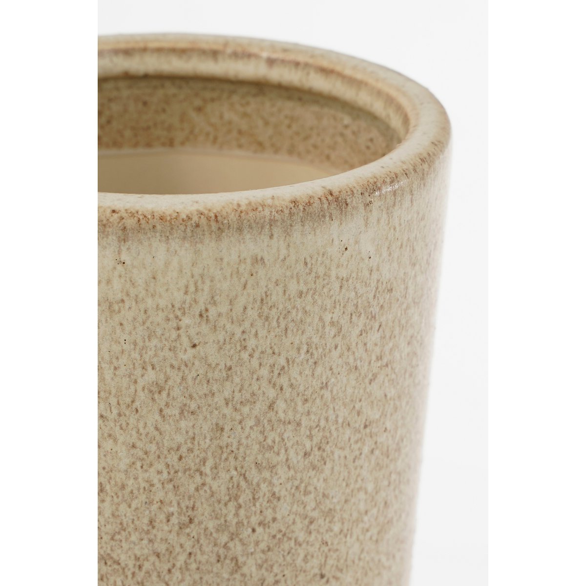 Holm Vaas - H42 x Ø28 cm - Keramiek - Crème streep