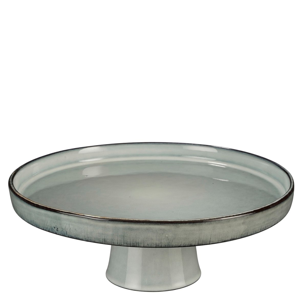 Racco Taartplateau - H11 x Ø28 cm - Steengoed - Lichtgrijs
