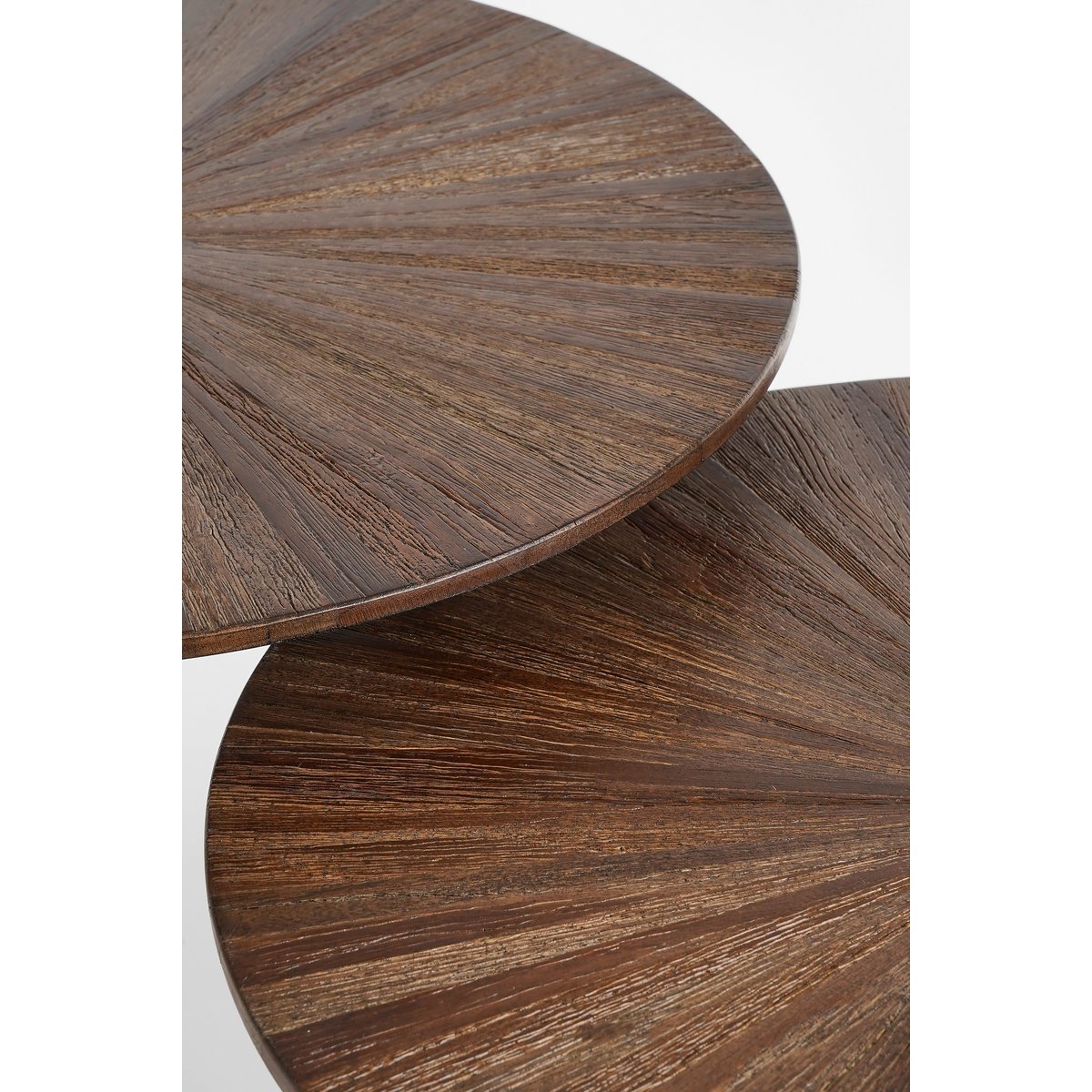 Dane Bijzettafel - Set van 2 - H44 x Ø54 cm - Bruin