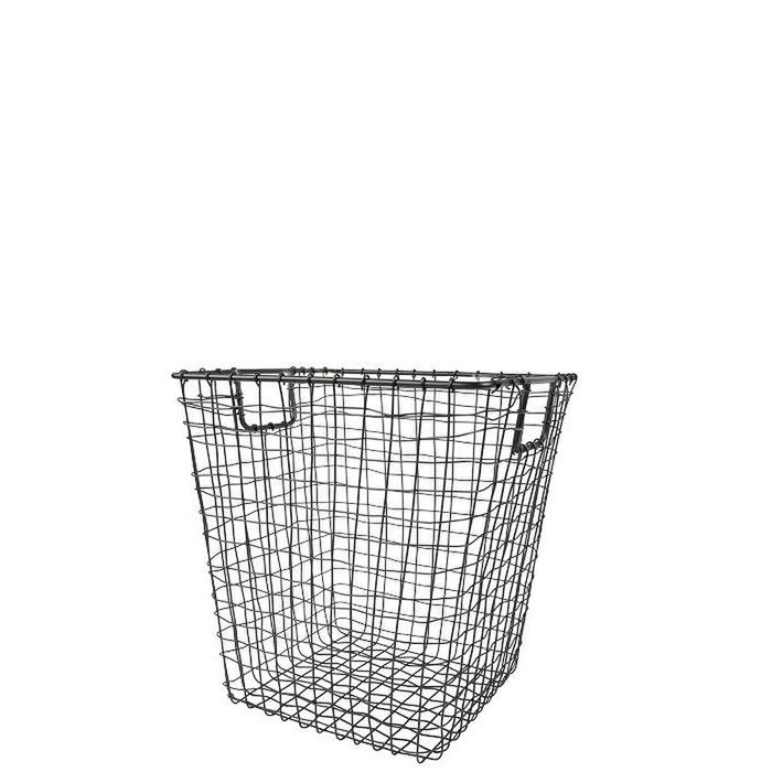 Metalen mand L zwart