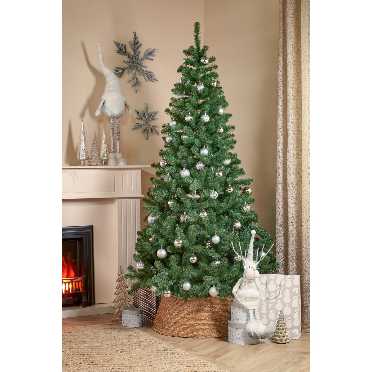 Kerstboomrok - H28 x Ø75 cm - Zeegras - Naturel Bruin