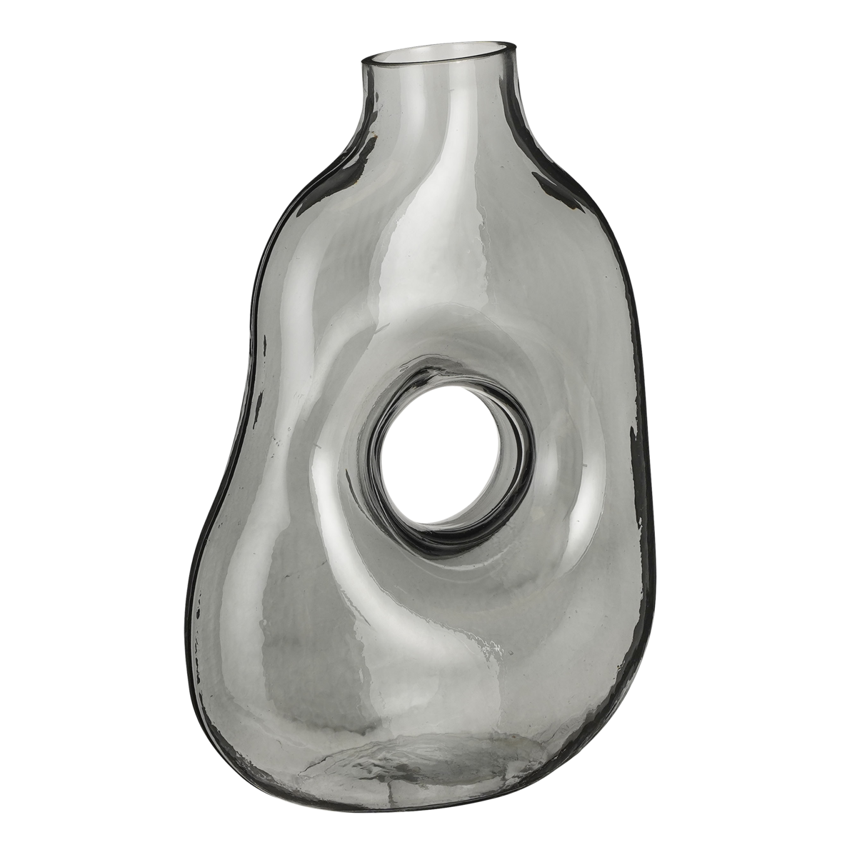 Jay Vaas - L19 x B11 x H25 cm - Glas - Lichtgrijs