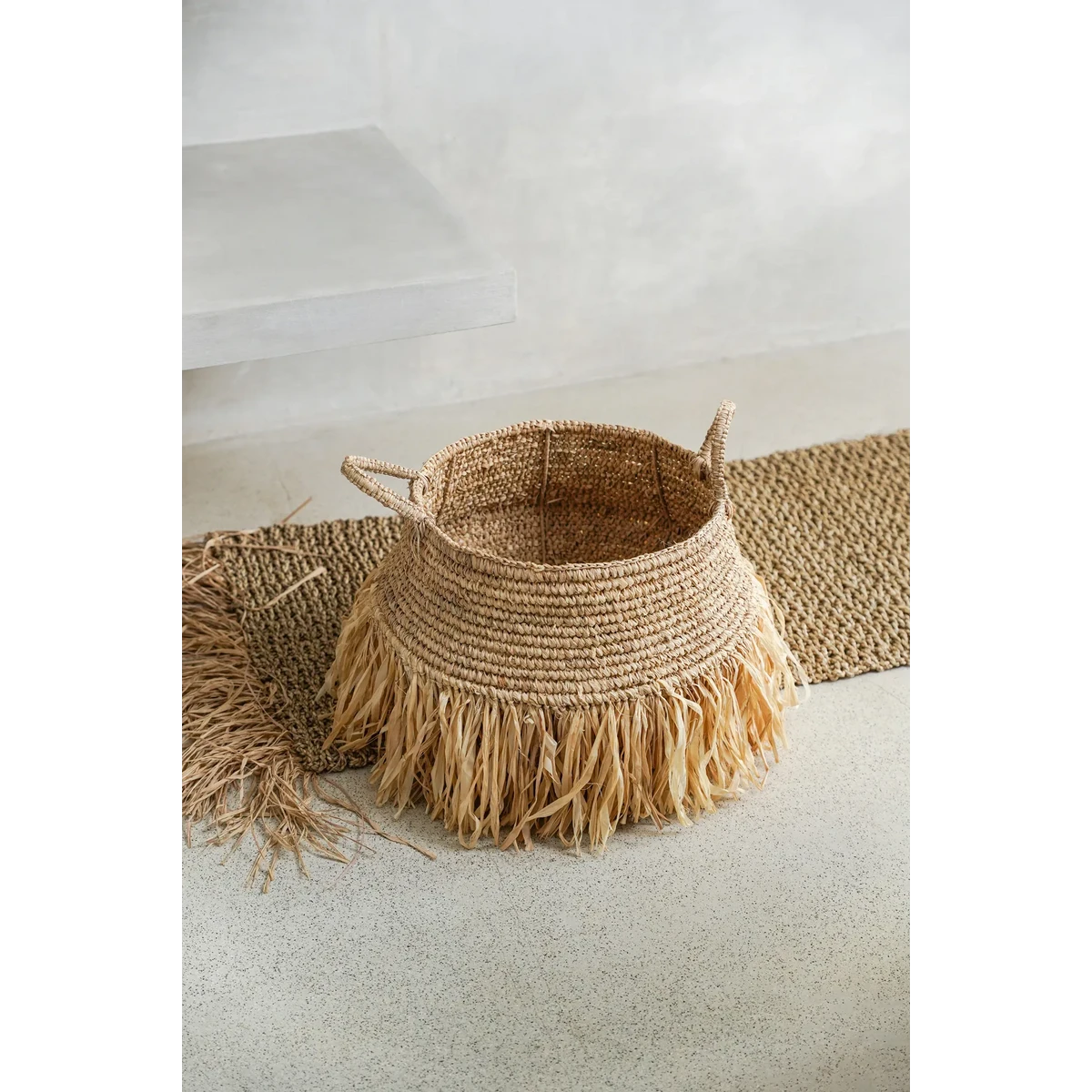 De raffia luxe manden - natuurlijk - M