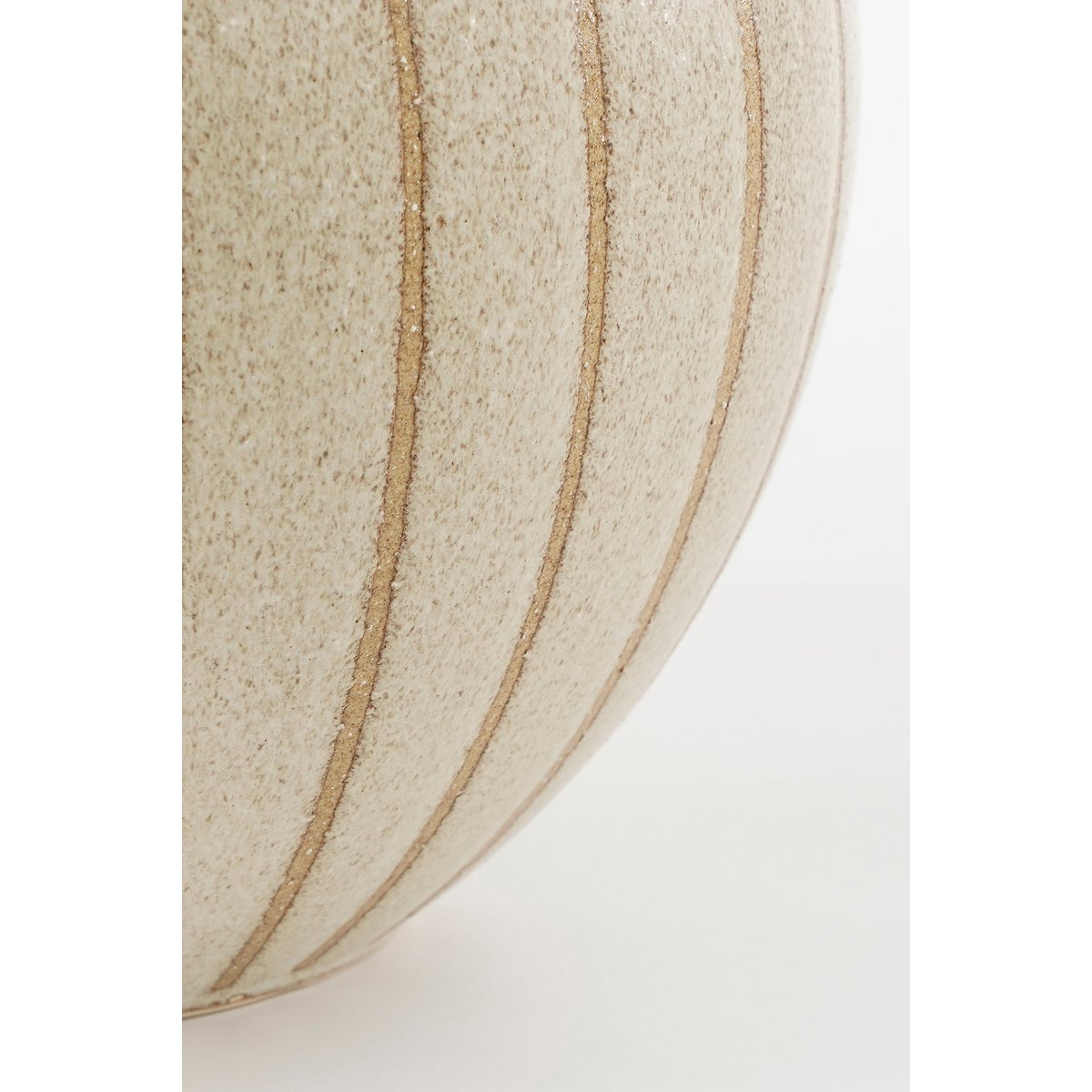 Holm Vaas - H42 x Ø28 cm - Keramiek - Crème streep