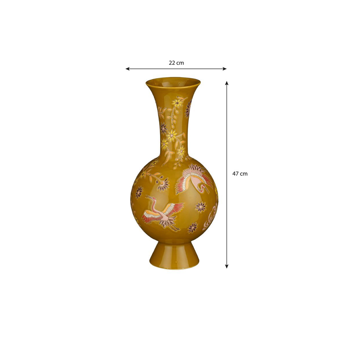 Eloise Vaas - H47 x Ø22 cm - Keramiek - Oker