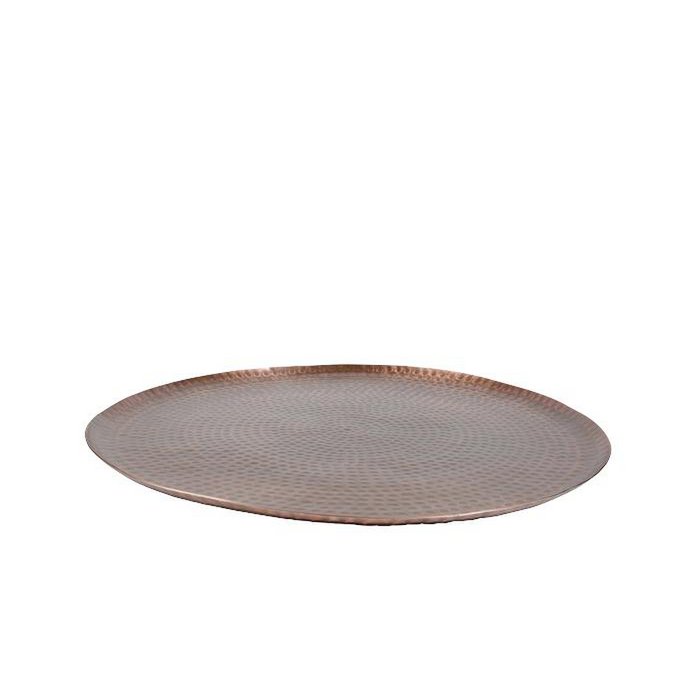 Rond Dienblad antiek koper 63 cm