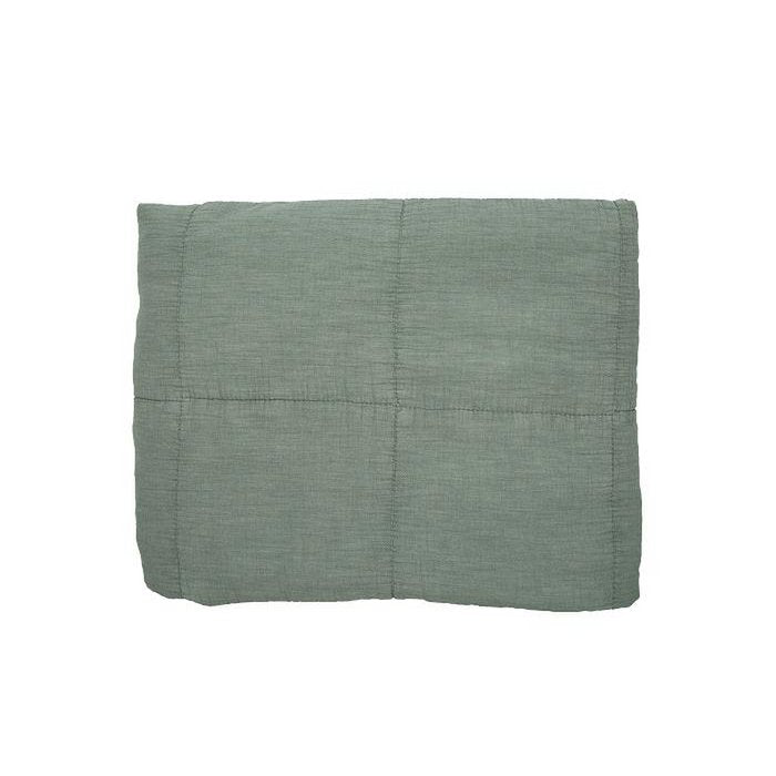 Gewatteerde katoenen plaid Charlotte oudgroen 130x170