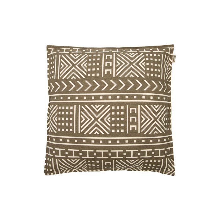 Kussen Mila taupe/gebroken wit 50x50