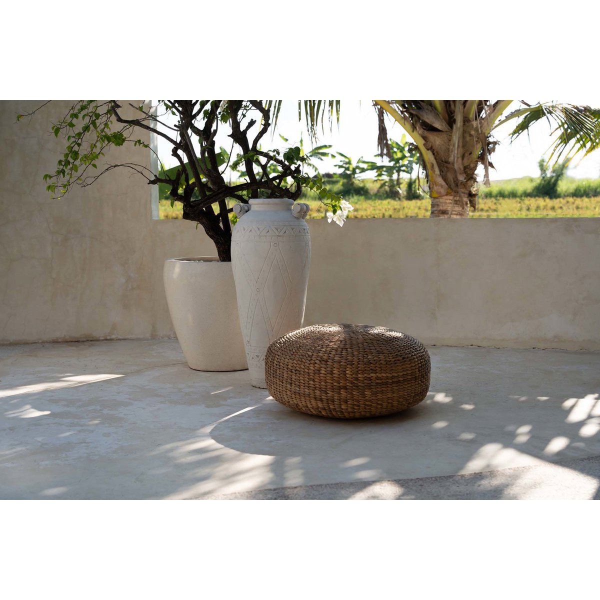 De Hyacint Poef - Naturel - M