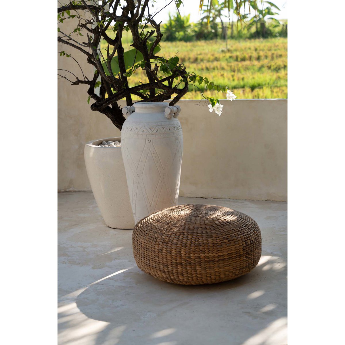 De Hyacint Poef - Naturel - M