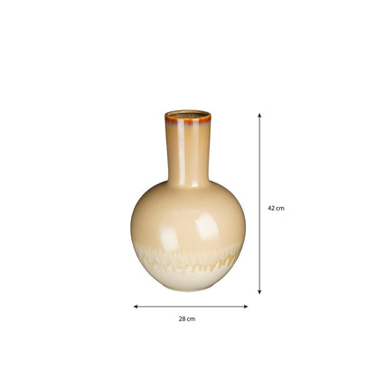 Holm Vaas - H42 x Ø28 cm - Keramiek - Crème