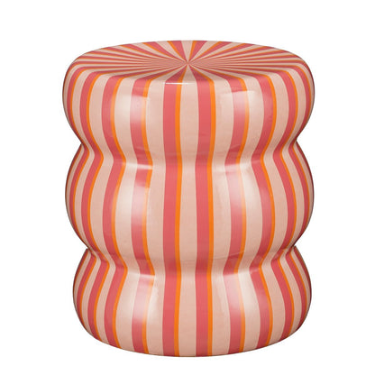 Skipper Bijzettafel - H44 x Ø32 cm - Keramiek - Roze, Oranje