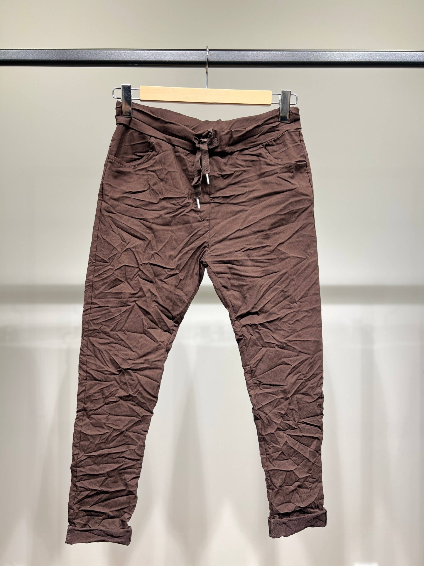 Comfortabele Jeggingbroek van stretchviscose met trekkoord