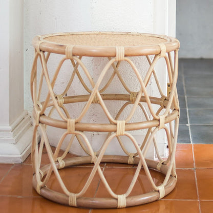 Ronde kleine boho salontafel
