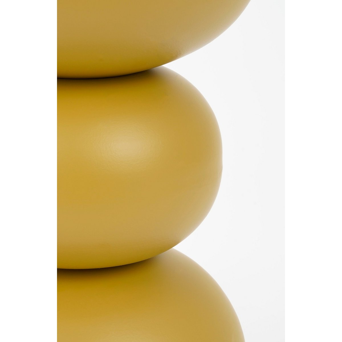 Luna Bijzettafel - H46 x Ø32 cm - IJzer - Okergeel