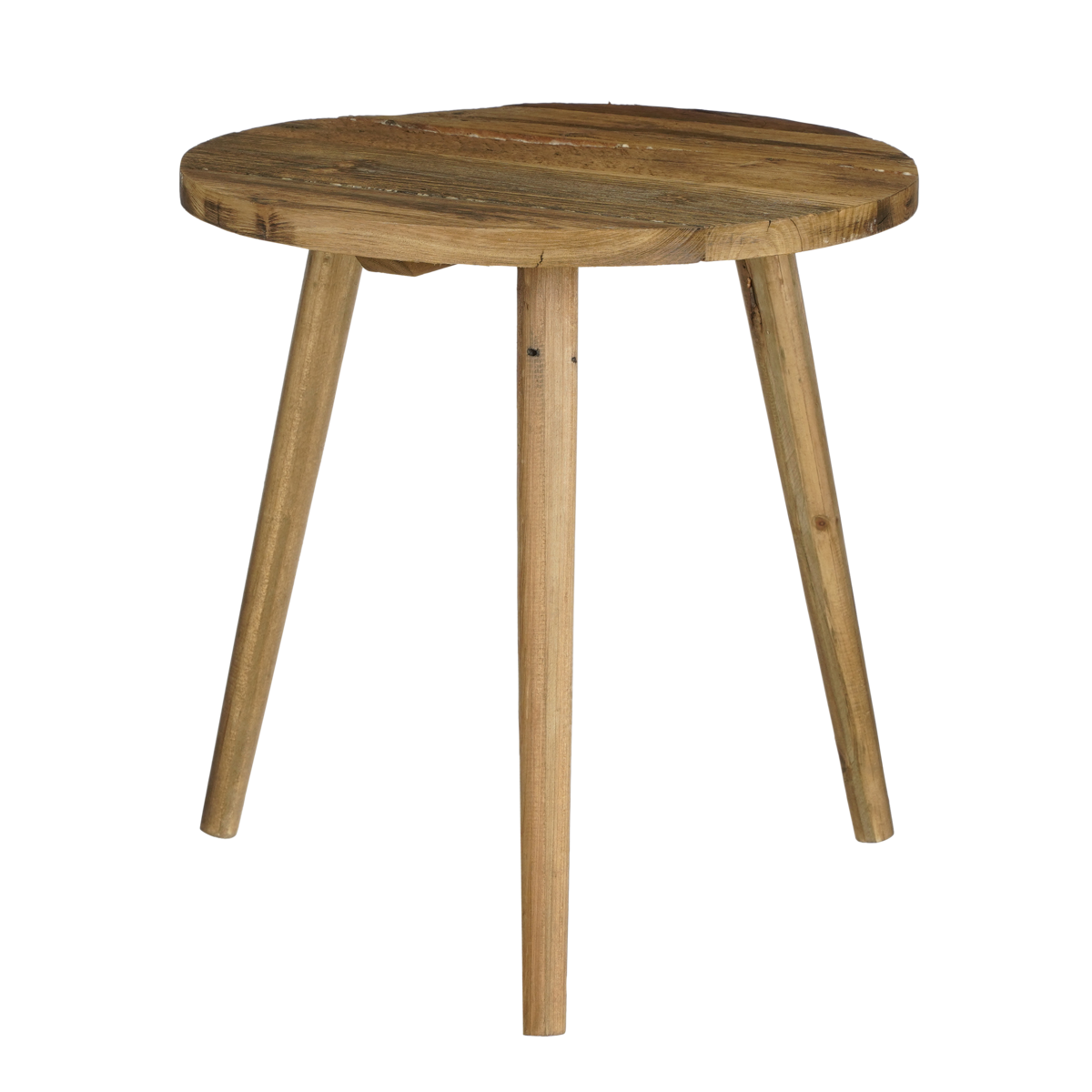 Houten Bold Bijzettafel - H43 x Ø40 cm - Bruin