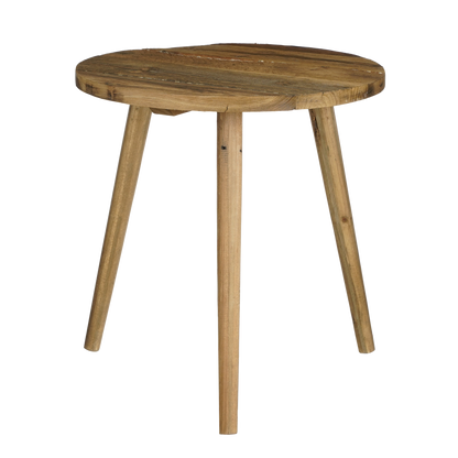 Houten Bold Bijzettafel - H43 x Ø40 cm - Bruin