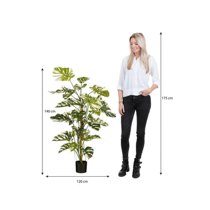 Monsteraboom Kunstplant - H140 x Ø120 cm - Groen