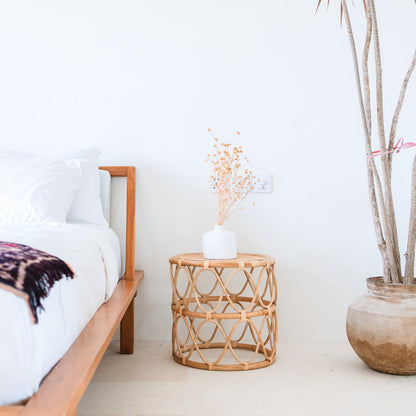 Ronde kleine boho salontafel