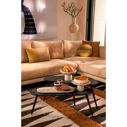 Jailey Bijzettafel - Set van 2 - L84 x B39 x H39 cm - Zwart