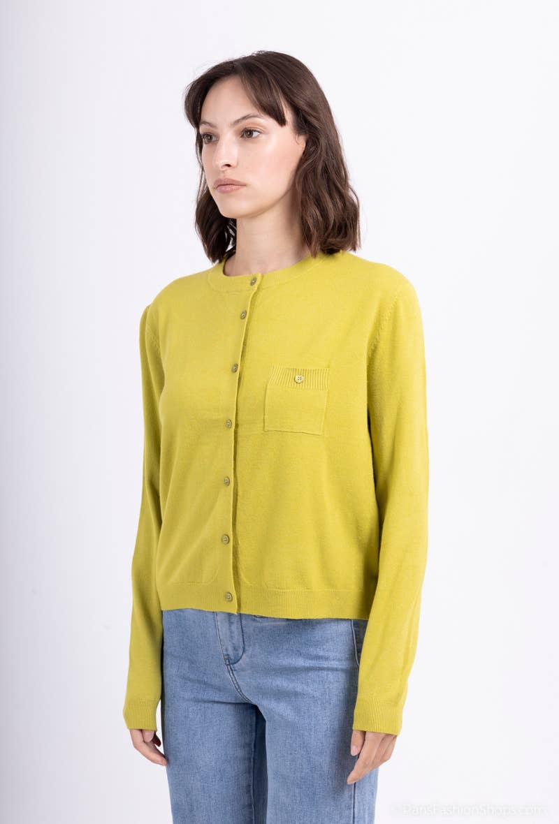 Trendy vest met borstzak en ronde halslijn Maat S-M / M-L