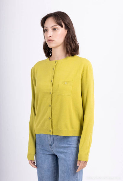 Trendy vest met borstzak en ronde halslijn Maat S-M / M-L