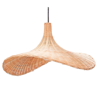Rotanlamp SAYAN trechtervormige hanglamp (2 maten)