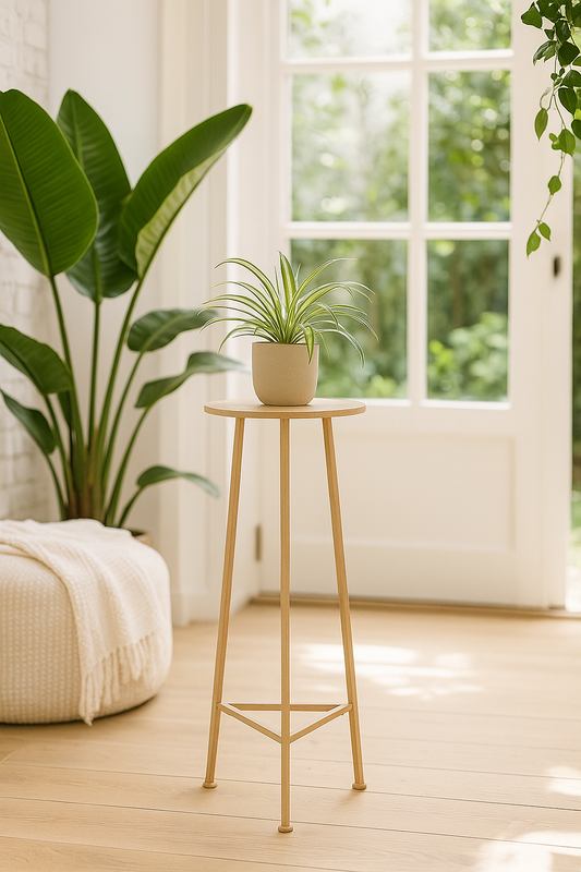 Adine Plantentafel - H120 x Ø35 cm - Metaal - Lichtroze