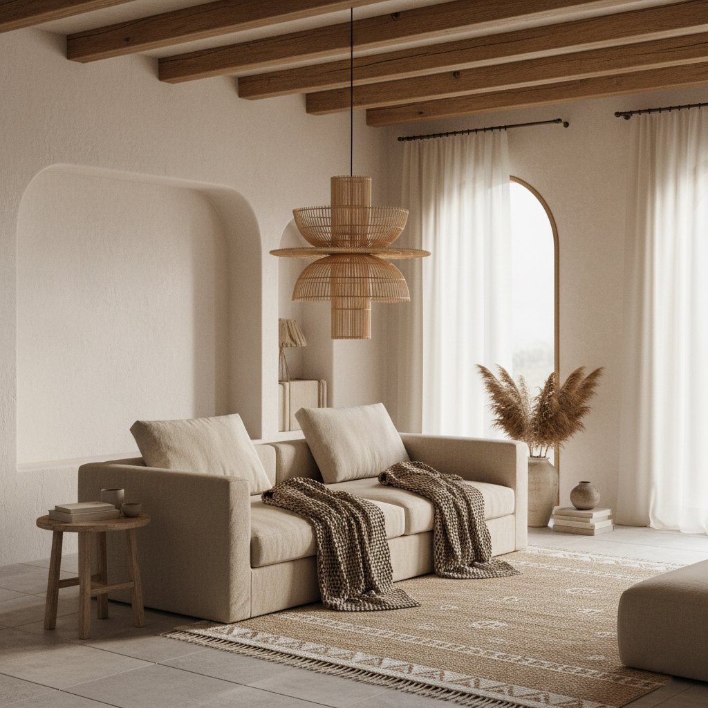 Saturnus rotan hanglamp