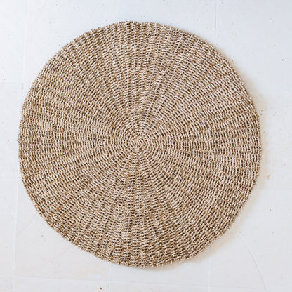 Zeegras vloerkleed rond 2 maten 100/120 cm – vloerkleed in bohostijl – LOKA