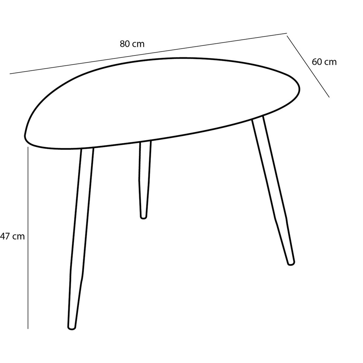 Bijzettafel - Set van 2 - Metaal - Zwart