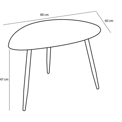 Bijzettafel - Set van 2 - Metaal - Zwart