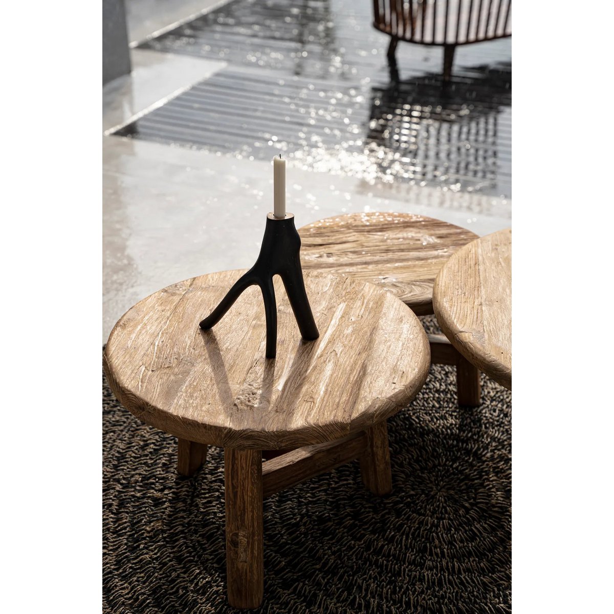 De houten Fusuma salontafel - M