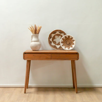 Wanddecoratie schaal GUMA van bananenvezel (2 maten)