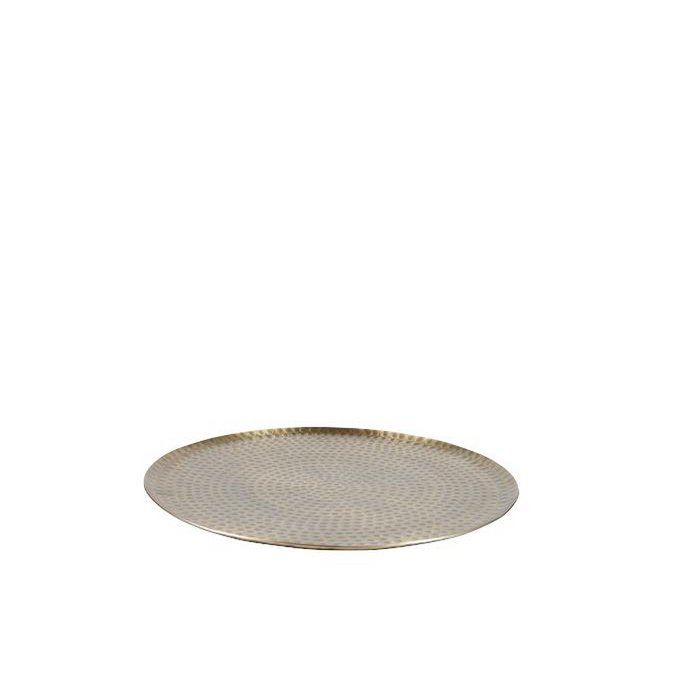 Rond Dienblad antiek goud 40 cm