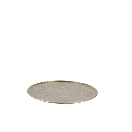 Rond Dienblad antiek goud 40 cm