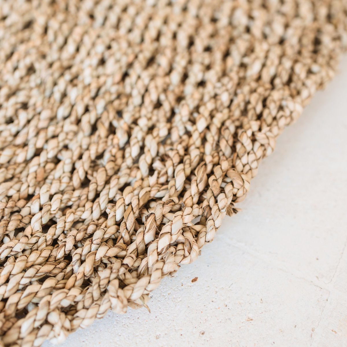 Zeegras vloerkleed rond 2 maten 100/120 cm – vloerkleed in bohostijl – LOKA