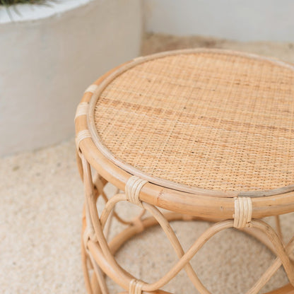 Ronde kleine boho salontafel