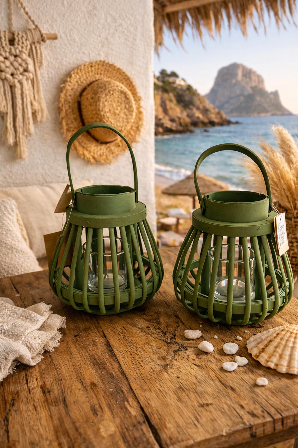 Windlichten Set – Sfeervolle Verlichting in Boho & Landelijke Stijl groen