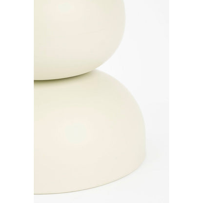 Luna Bijzettafel - H46 x Ø32 cm - IJzer - Off-white