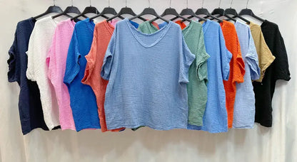 Katoenen Mousseline T-shirt – Luchtig & Comfortabel